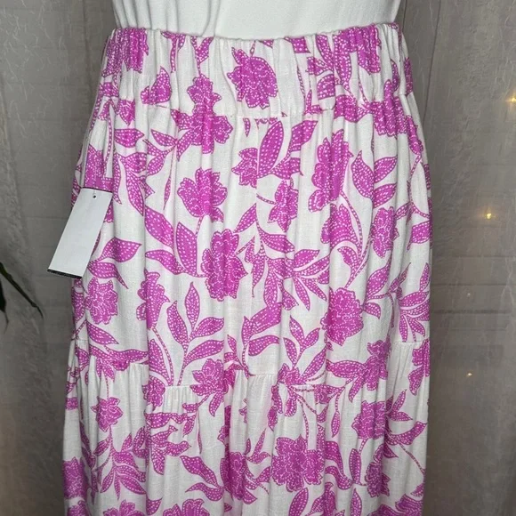LC Lauren Conrad Pink Floral Maxi Skirt - Picture 5 of 8